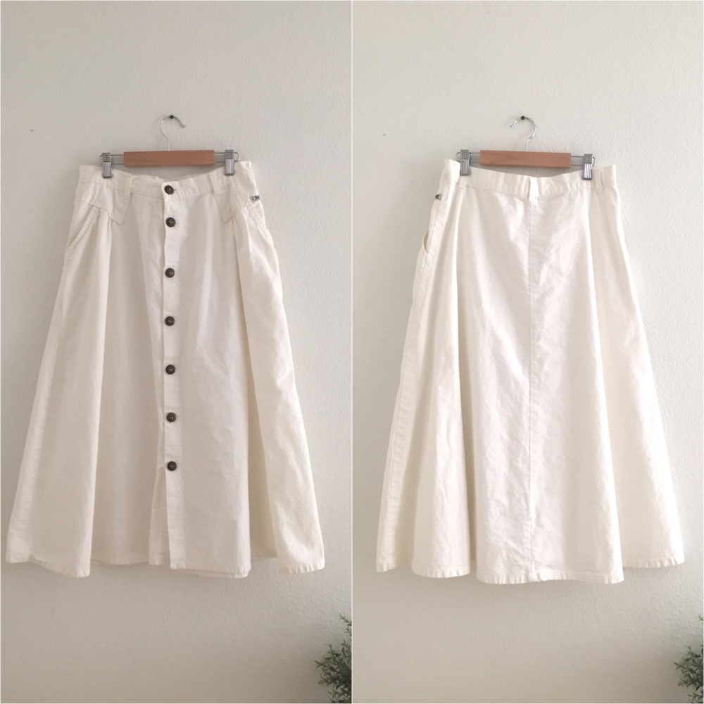 VINTAGE/ high waisted long skirt